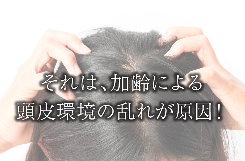 それは、加齢による頭皮環境の乱れが原因！